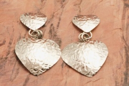 Artie Yellowhorse Sterling Silver Double Heart Post Earrings